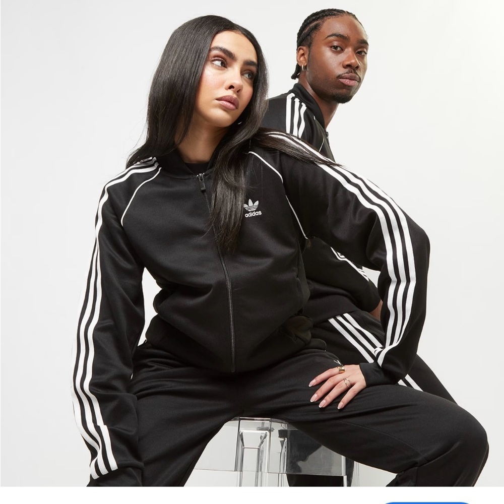 Adidas 2 piece Women's Black and White Bomber Jacket/Jogger